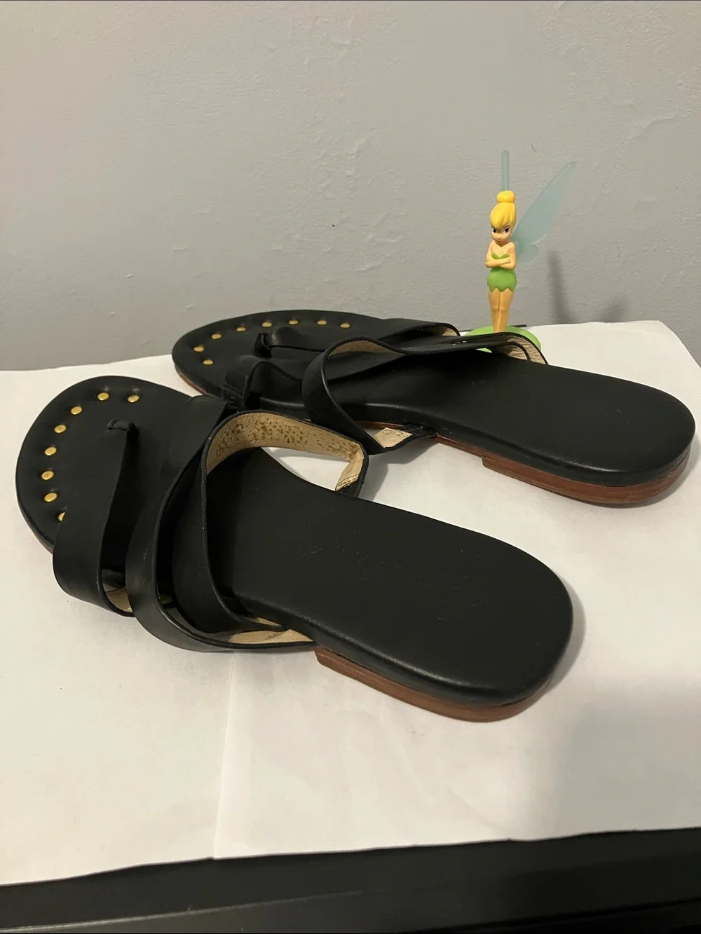 Women Black Leather Sandals